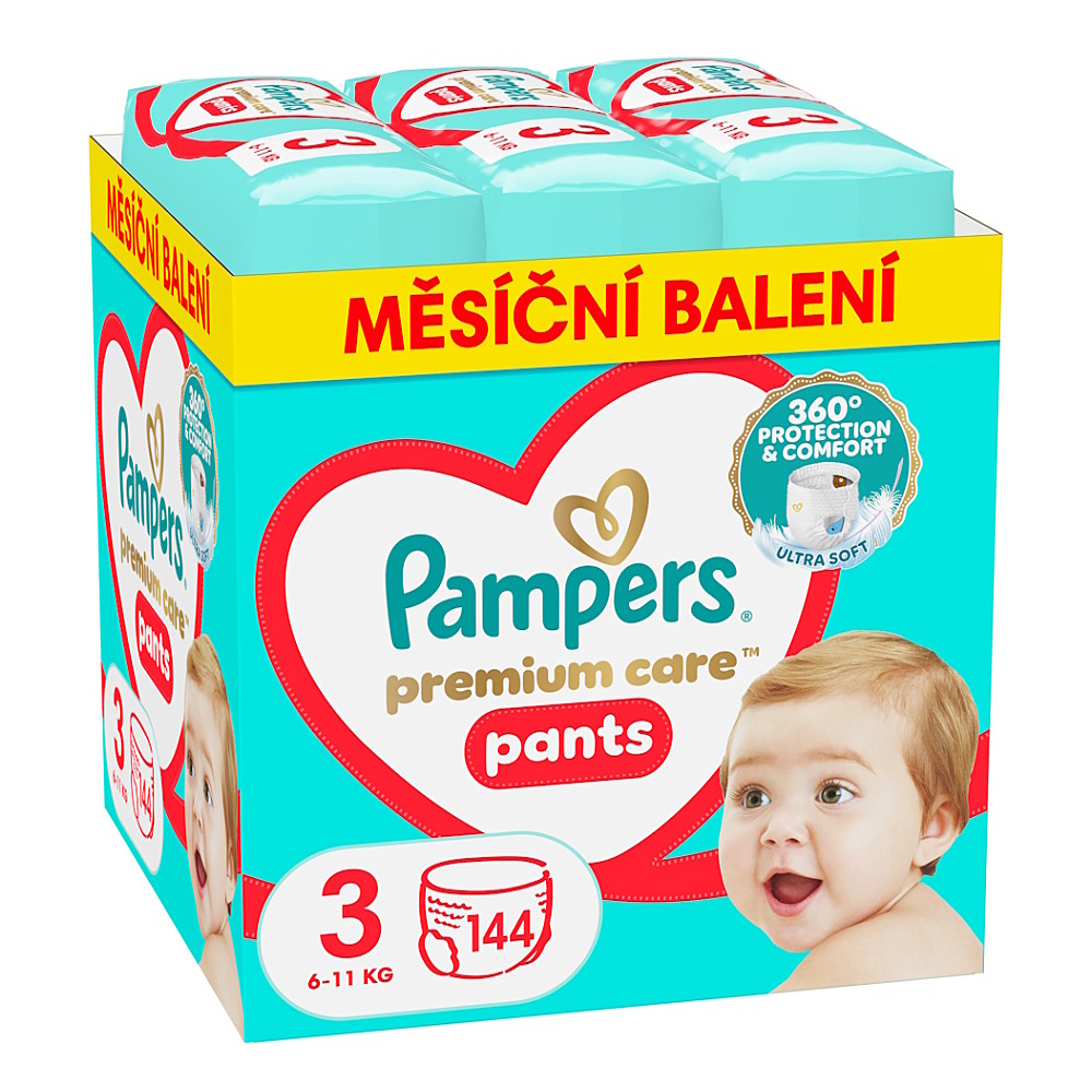 PAMPERS Premium Care veľ. 3 plienkové nohavičky 6 -11 kg 140 ks kúpite na Mojalekaren.sk