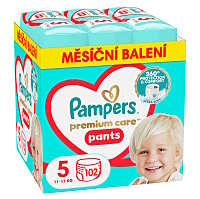 PAMPERS Premium Care veľ. 5 plienkové nohavičky 12-17 kg 102 ks