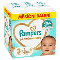 PAMPERS Premium care 3 plienky 6-10 kg 180 kusov