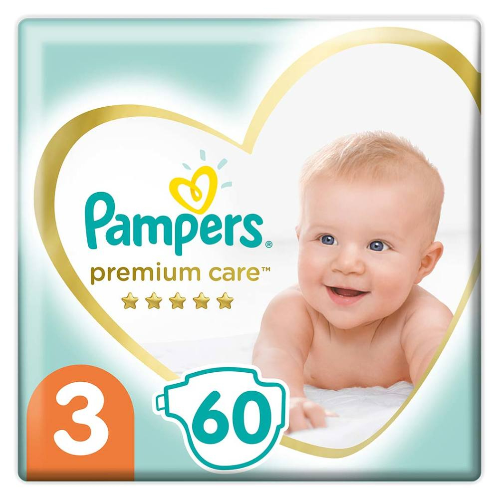 PAMPERS Premium Care 3 MIDI 4-9 kg 60 kusov