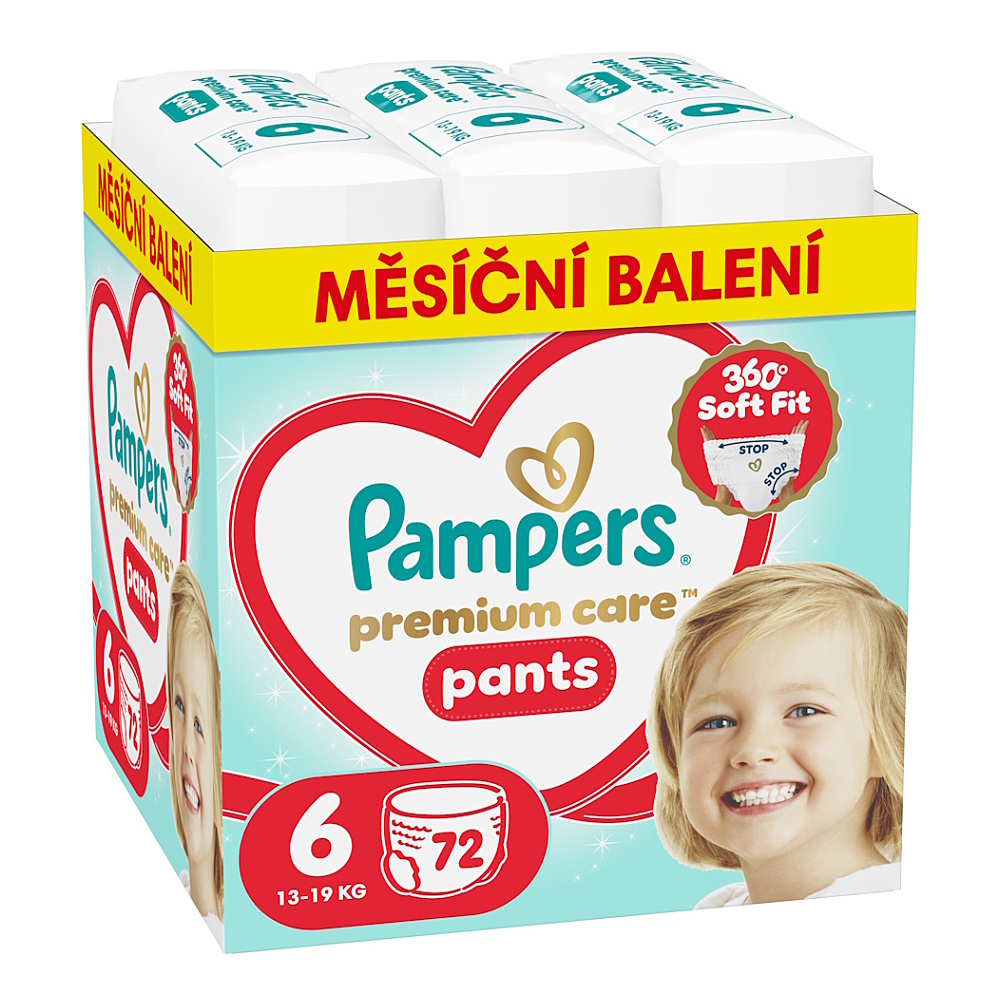 PAMPERS Premium nohavičkové plienky S6 72 kusov