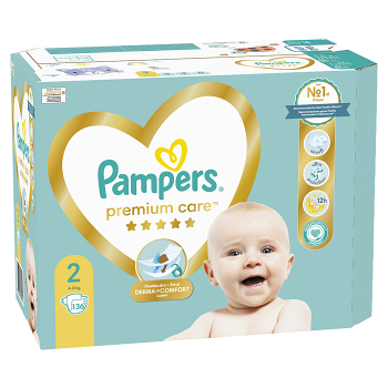 PAMPERS Premium care veľ. 2 mega box 4-8 kg 136 ks