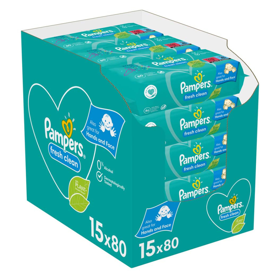 PAMPERS Fresh Clean obrúsky 15 x 80 ks kúpite na Mojalekaren.sk