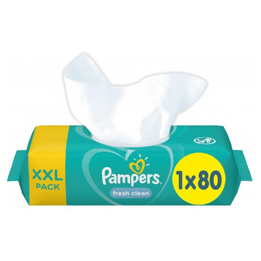 PAMPERS Vlhčené ubrúsky Fresh Clean 80 ks