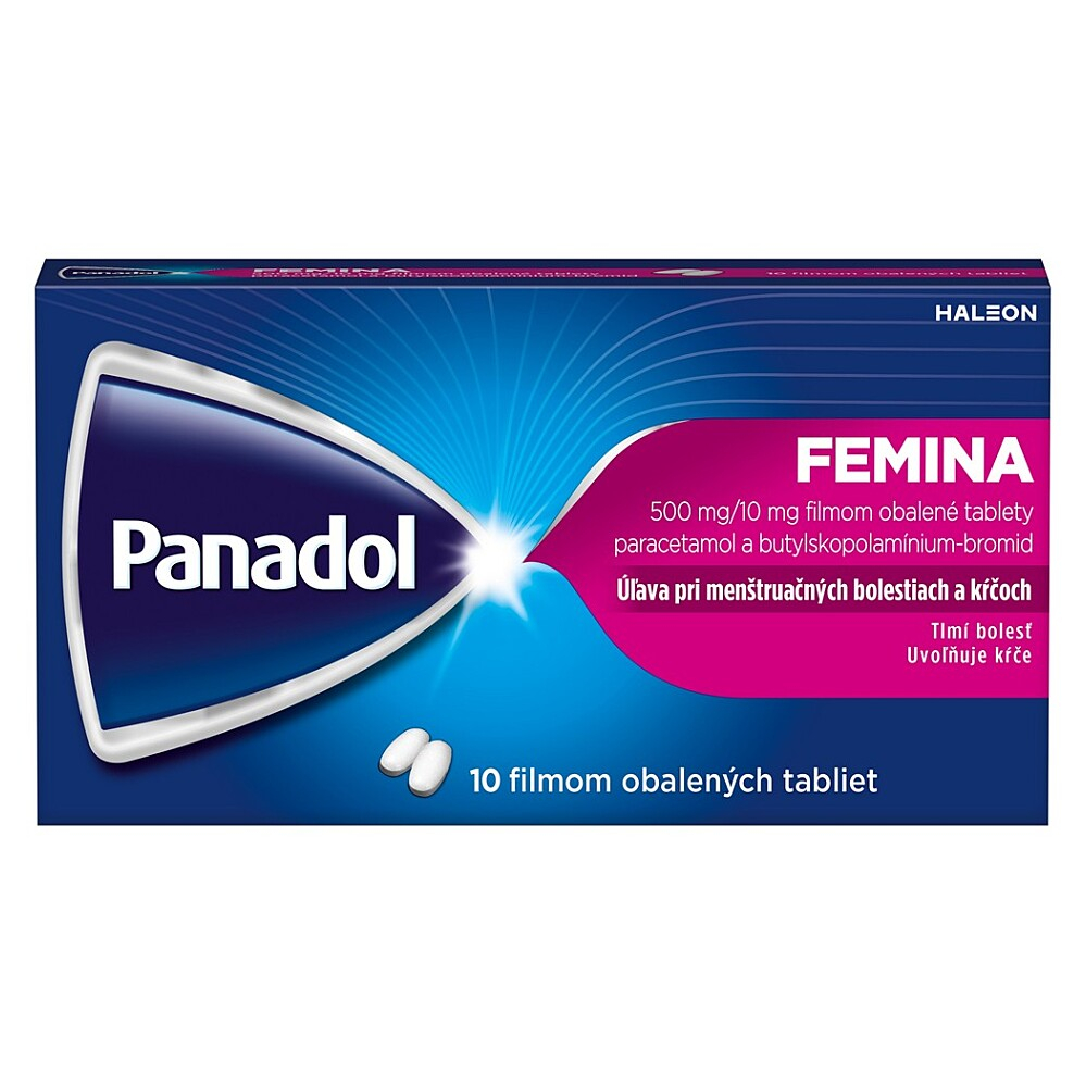 PANADOL Femina flm 500 mg/10 mg 10 tabliet kúpite na Mojalekaren.sk