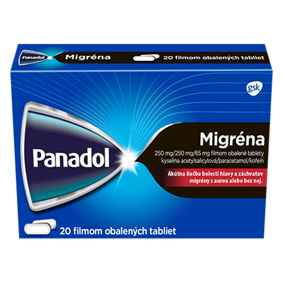 PANADOL Migréna 20 filmom obalených tabliet kúpite na Mojalekaren.sk