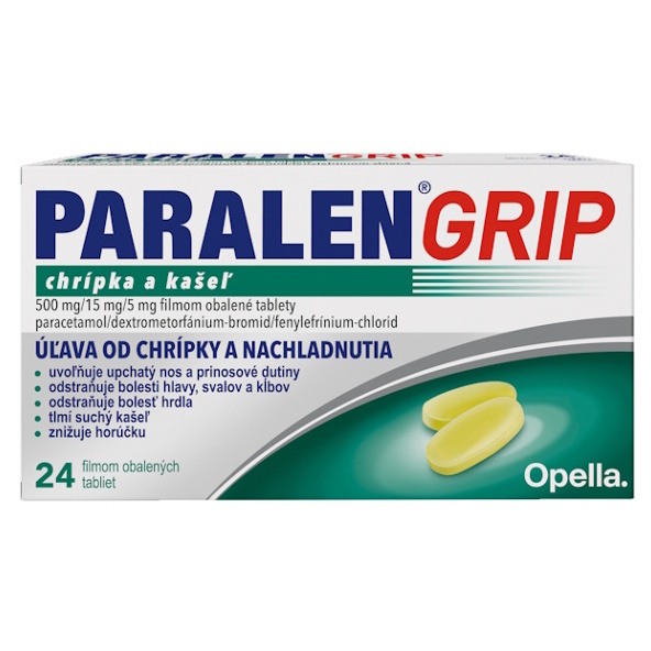 PARALEN Grip Chrípka a kašeľ 24 tabliet kúpite na Mojalekaren.sk