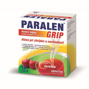 PARALEN GRIP horúci nápoj čerešňa 650 mg/10 mg plo por 1x12 vrecúšok