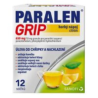 PARALEN GRIP horúci nápoj citrón 650mg/10mg 12 vreciek