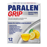 PARALEN GRIP horúci nápoj Novum 500 mg/10 mg prášok na perorálny roztok 12 vrecúšok
