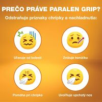 PARALEN GRIP horúci nápoj pomaranč a zázvor prášok na perorálny roztok 500 mg/10 mg 12 vrecúšok