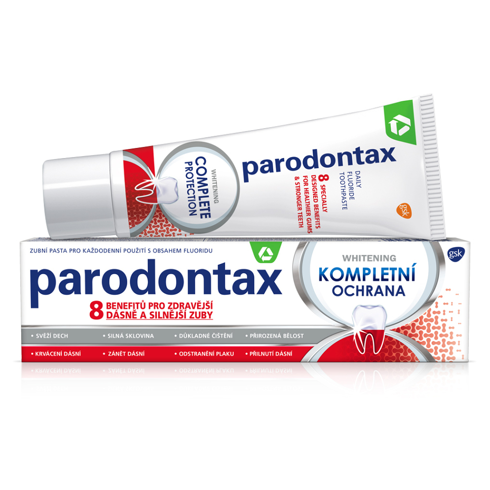 PARODONTAX Kompletná ochrana Whitening Zubná pasta 75 ml kúpite na Mojalekaren.sk