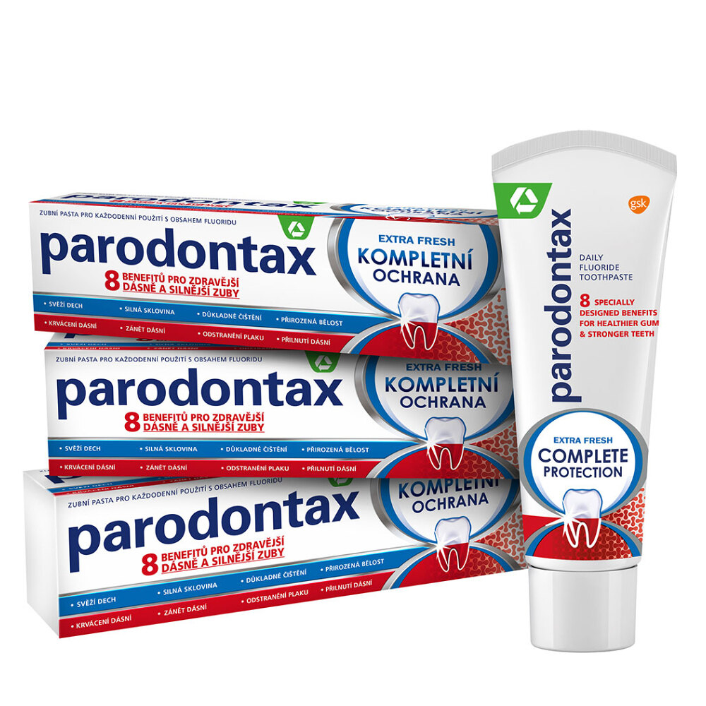 PARODONTAX Kompletná ochrana extra fresh zubná pasta 3 x 75 ml
