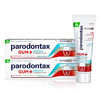 PARODONTAX Zubná pasta Gum + Breath & Sensitivity Whitening 2 x 75 ml