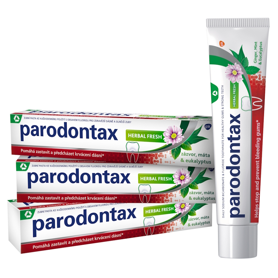PARODONTAX Zubný pastal Herbal Fresh 3 x 75 ml