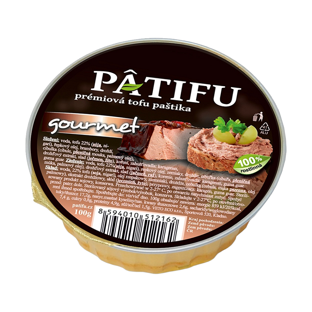 E-shop PATIFU ​​Prémiová tofu paštéta gourmet 100 g