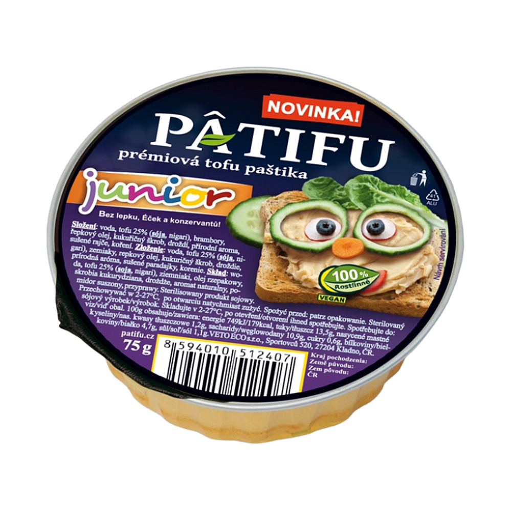 E-shop PATIFU ​​Prémiová tofu paštéta junior 75 g