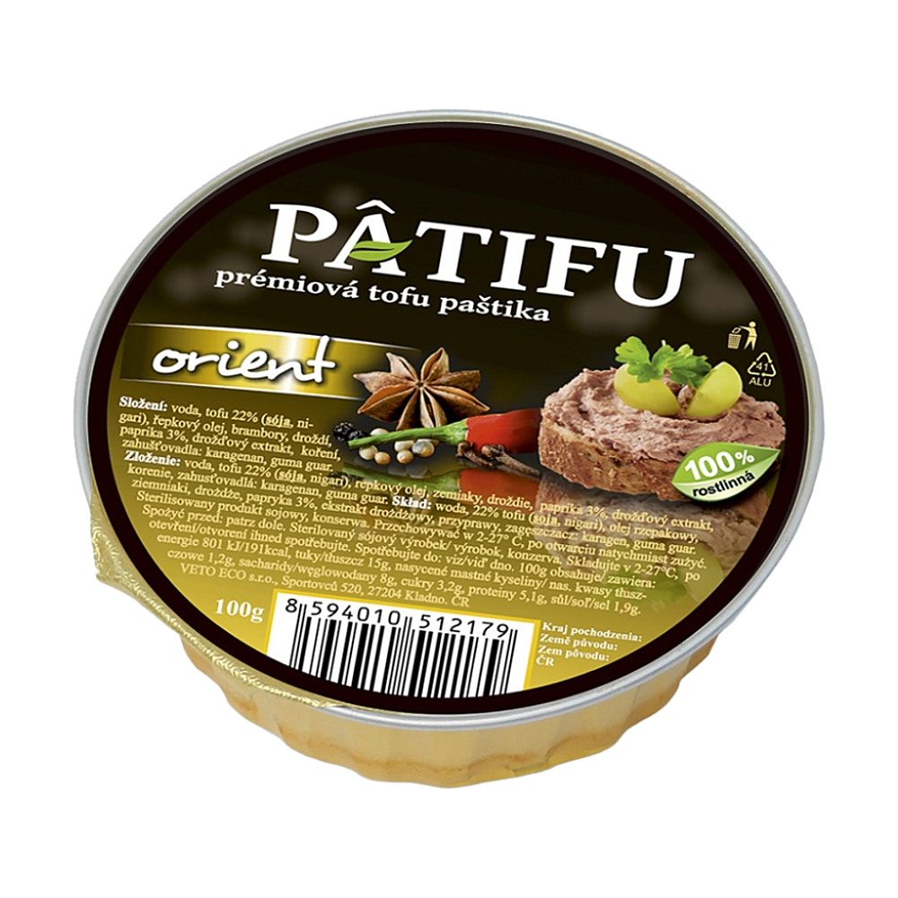 E-shop PATIFU ​​Prémiová tofu paštéta orient 100 g