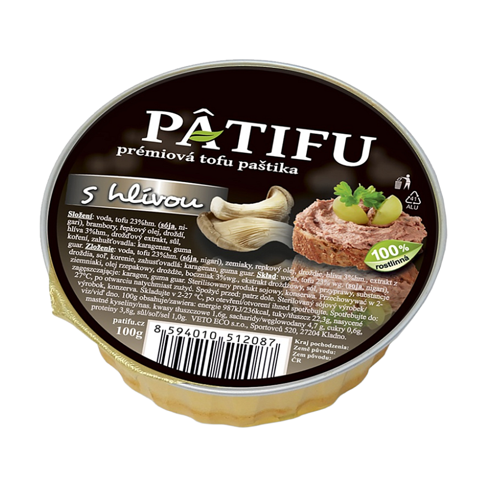 PATIFU Prémiová tofu paštéta s hlivou 100 g