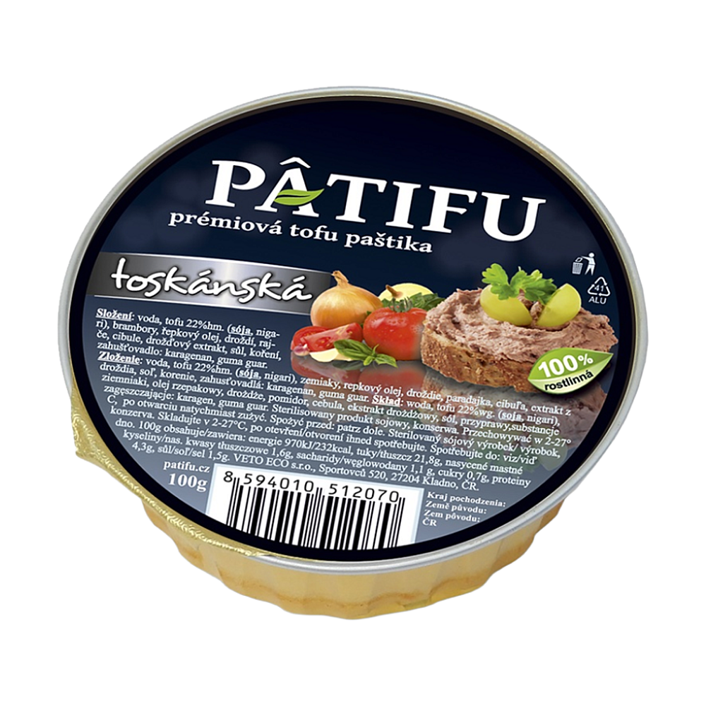 E-shop PATIFU ​​Prémiová tofu paštéta toskánska 100 g