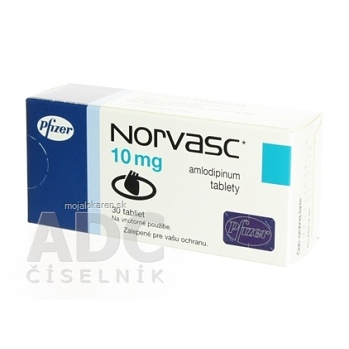 NORVASC 10 mg tbl (blis.PVC/PVDC/Al) 1x30 ks (Lieky na predpis)
