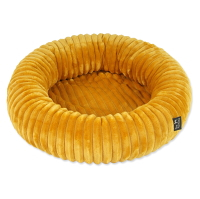 DOG FANTASY Stripe Pelech pre psy okrúhly horčicový 40 cm