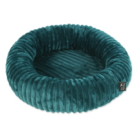DOG FANTASY Stripe Peliešok pre psov okrúhly smaragdovo zelený 40 cm