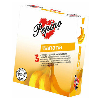 PEPINO prezervatívy kondómy banán 3 kusy
