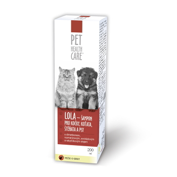 PET HEALTH CARE LOLA antiparazitárny šampón pre mačky, mačiatka, šteňatá 200 ml