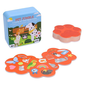 PETIT COLLAGE Hra rýchlych reakcií domáci miláčikovia v dóze 31 kusov (Spoločenské hry) - Kartové