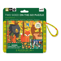 PETITCOLLAGE Puzzle 2v1 lesná zver