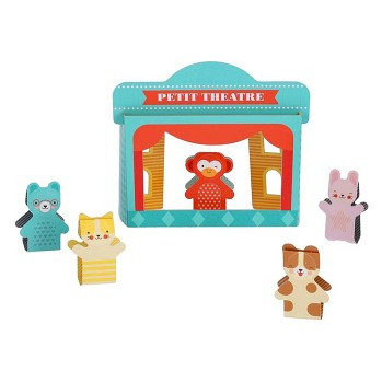PETITCOLLAGE Súprava prstového bábkového divadla (Montessori hračky) - Sada