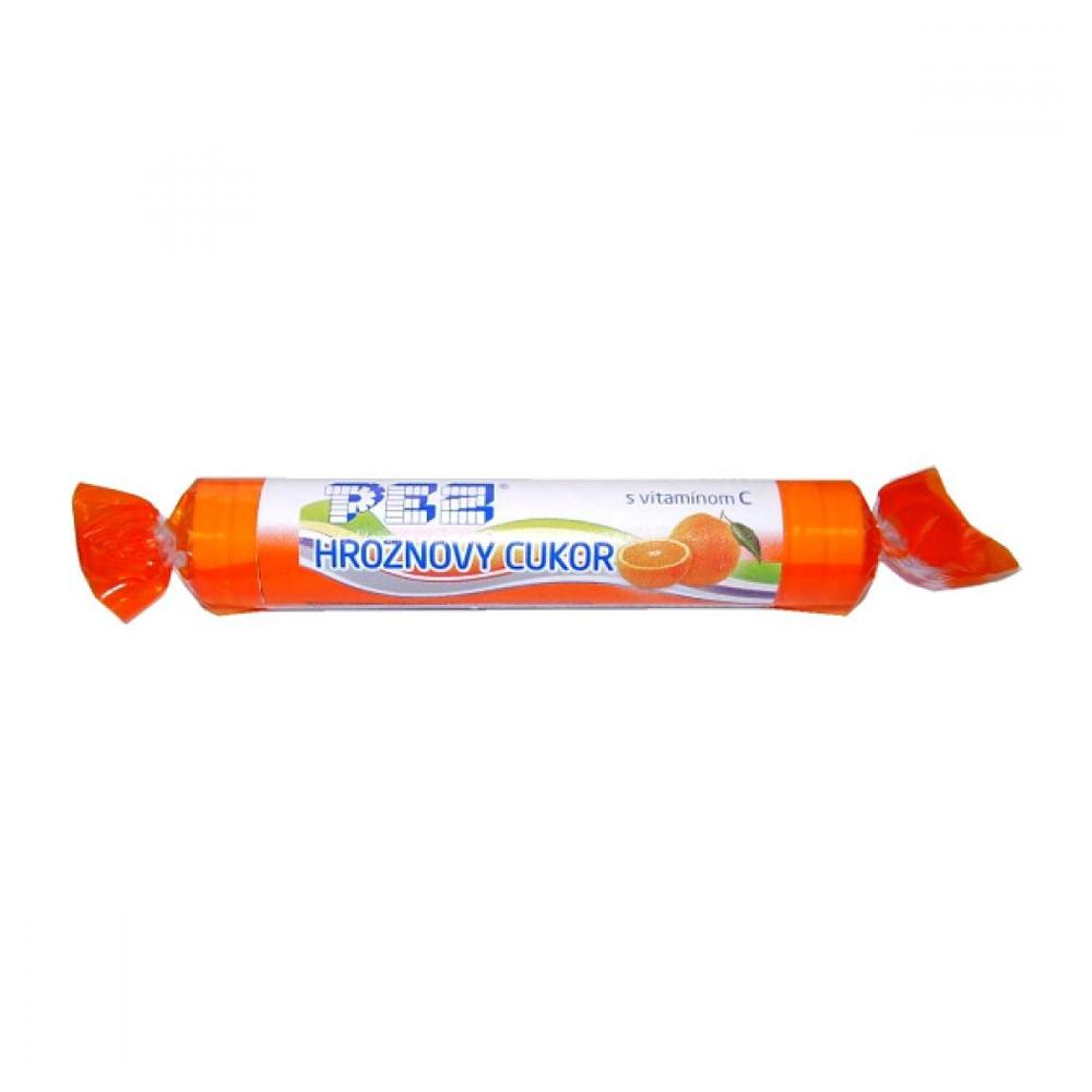 E-shop PEZ hroznový cukor s vit.C pomarančový