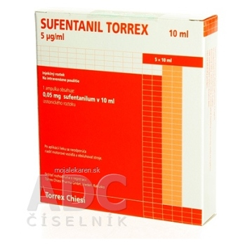 Sufentanil Chiesi 5 µg/ ml sol inj (amp.skl.) 5x10 ml (Lieky na predpis)