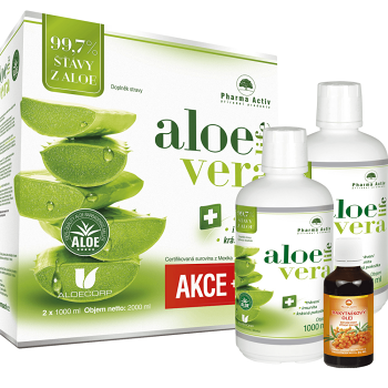 PHARMA ACTIV Aloe Vera Live 1000 ml 1+1 ZDARMA + dárek Rakytníkový olej 50 ml