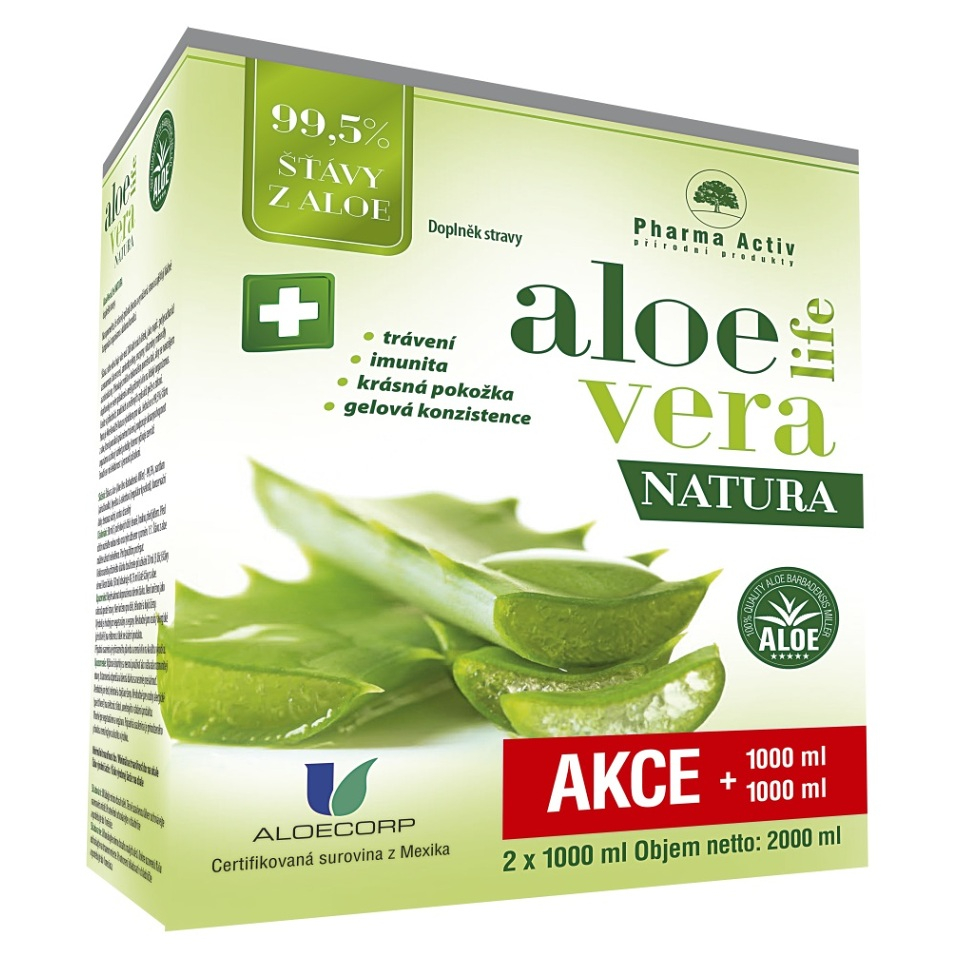 PHARMA ACTIV AloeVeraLife Natura 1000 ml + 1000 ml kúpite na Mojalekaren.sk