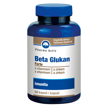 PHARMA ACTIV Beta Glukán forte Vitamín C a Zinok 60 kapsúl