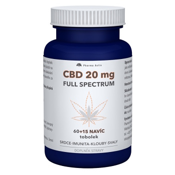 PHARMA ACTIV CBD full spectrum 20 mg 60 + 15 kapsúl
