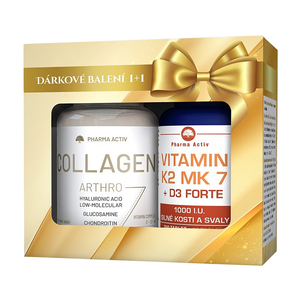 PHARMA ACTIV Collagen arthro 90 tabliet + Vitamín K2 MK7 + D3 forte 1000 I.U. 125 tabliet kúpite na Mojalekaren.sk