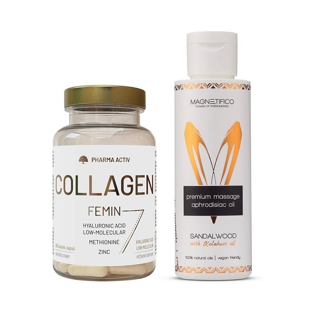 PHARMA ACTIV collagen femin 90 kapsúl + afrodiziakálny olej Sandalwood 100ml kúpite na Mojalekaren.sk