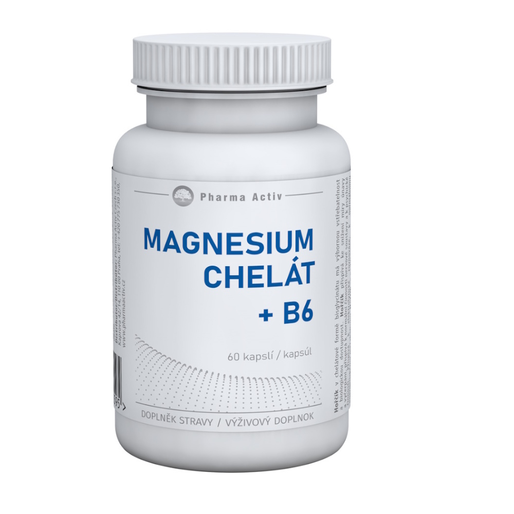 PHARMA ACTIV Magnesium chelát + B6 60 kapsúl kúpite na Mojalekaren.sk