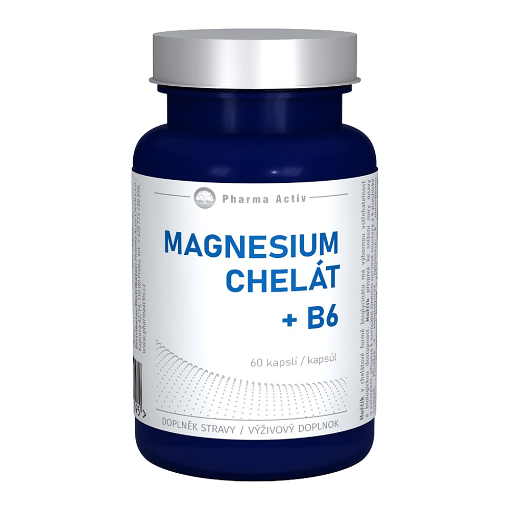 PHARMA ACTIV MAGNESIUM CHELÁT + B6, 60 kapsúl