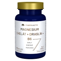 PHARMA ACTIV Magnesium Chelát + Draslík + B6 60 tabliet
