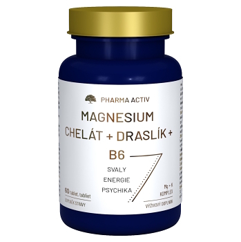 PHARMA ACTIV Magnesium Chelát + Draslík + B6 60 tabliet (Magnézium (Horčík)) - Viaczložkové