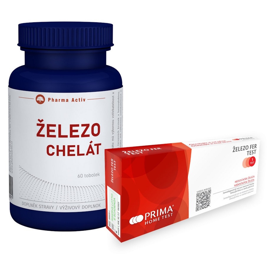Pharma Activ ŽELEZO Chelát + ŽELEZO fer test sada