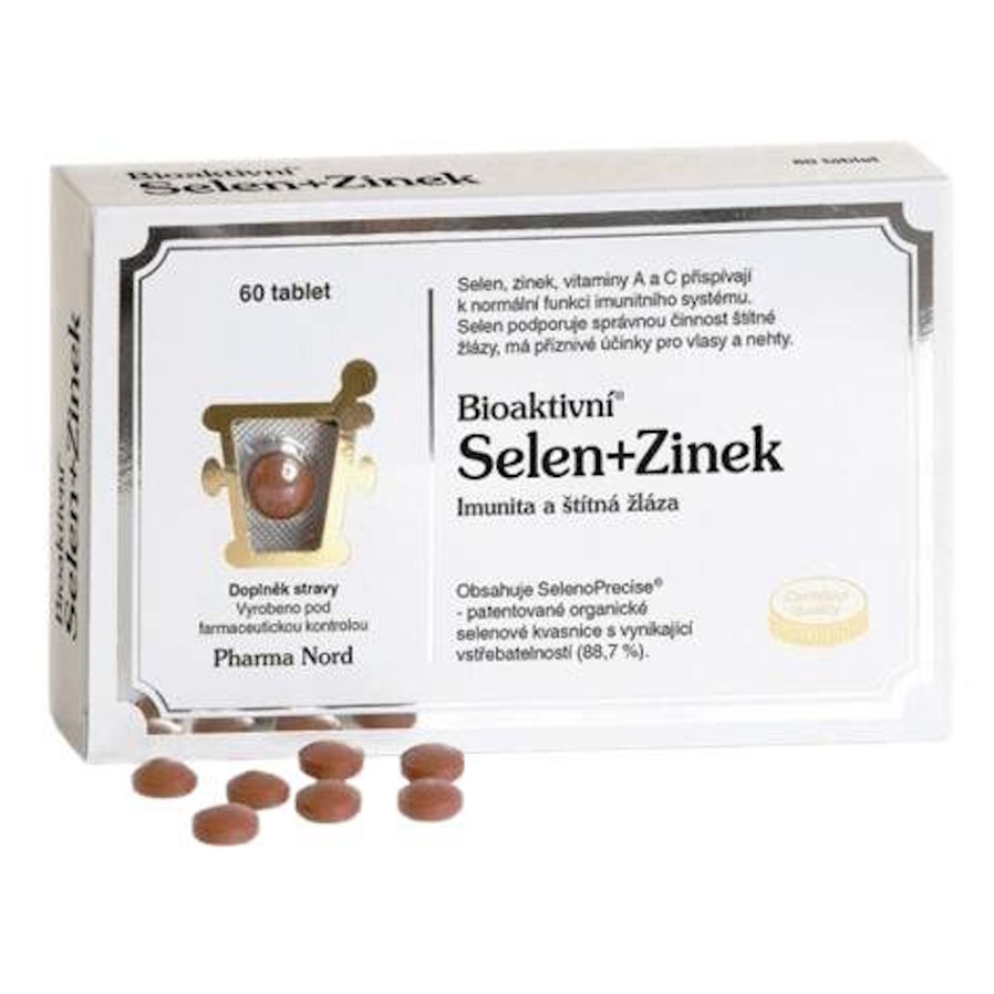 PHARMA NORD Bioaktívny selén + zinok 60 tabliet