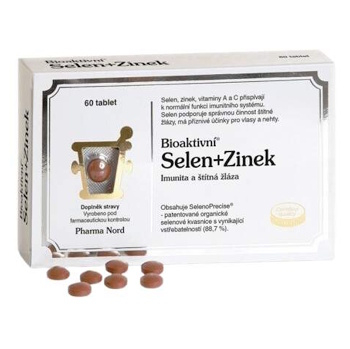 PHARMA NORD Bioaktívny selén + zinok 60 tabliet (Vitamíny na pleť) - Viaczložkové