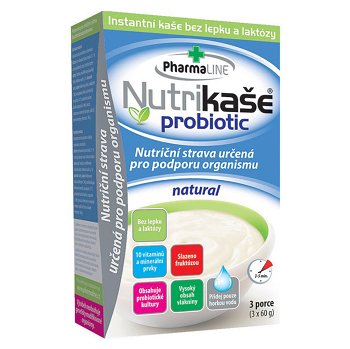 PHARMALINE Nutrikaše probiotic natural 3 x 60 g