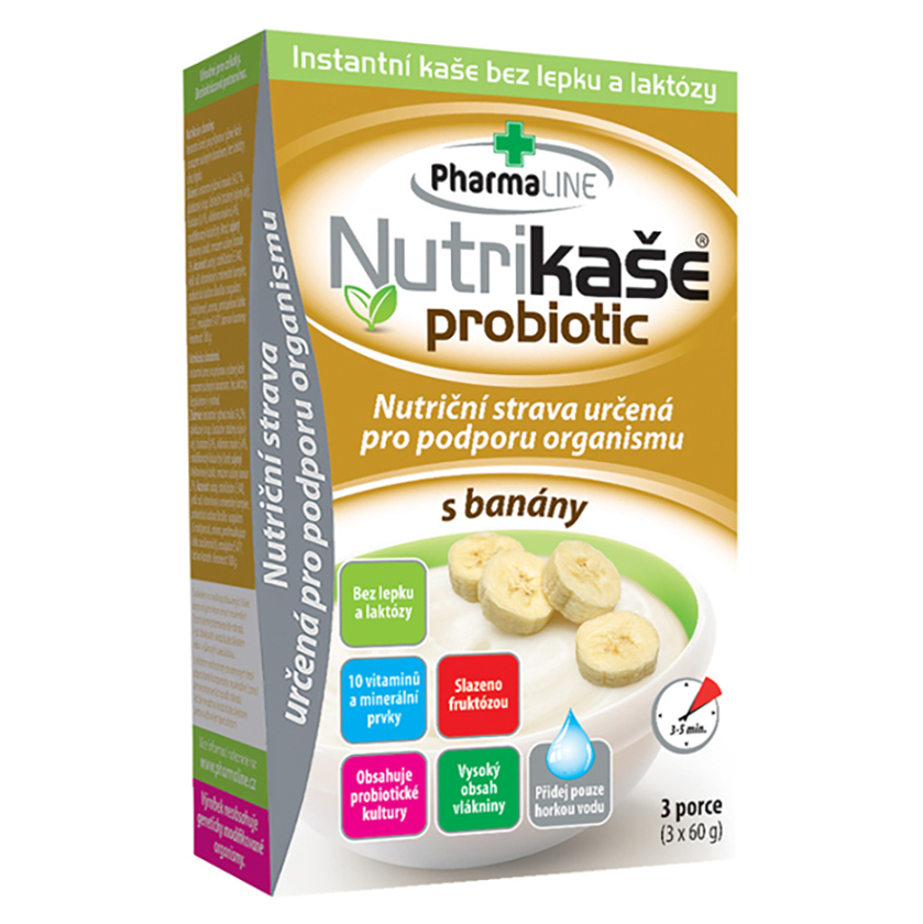 PHARMALINE Nutrikaše probiotic s banánmi 3 x 60 g kúpite na Mojalekaren.sk
