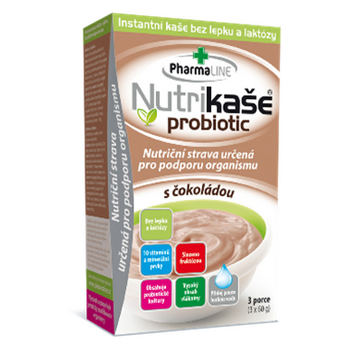 PHARMALINE Nutrikaša probiotic S čokoládou 3x60 g